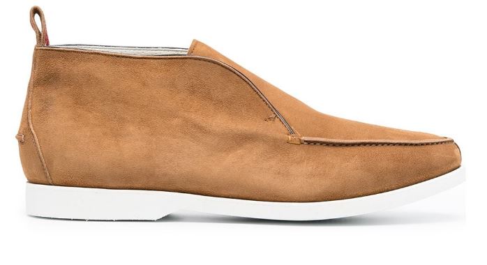 Kiton Goatskin Slip-On Boot — Tan