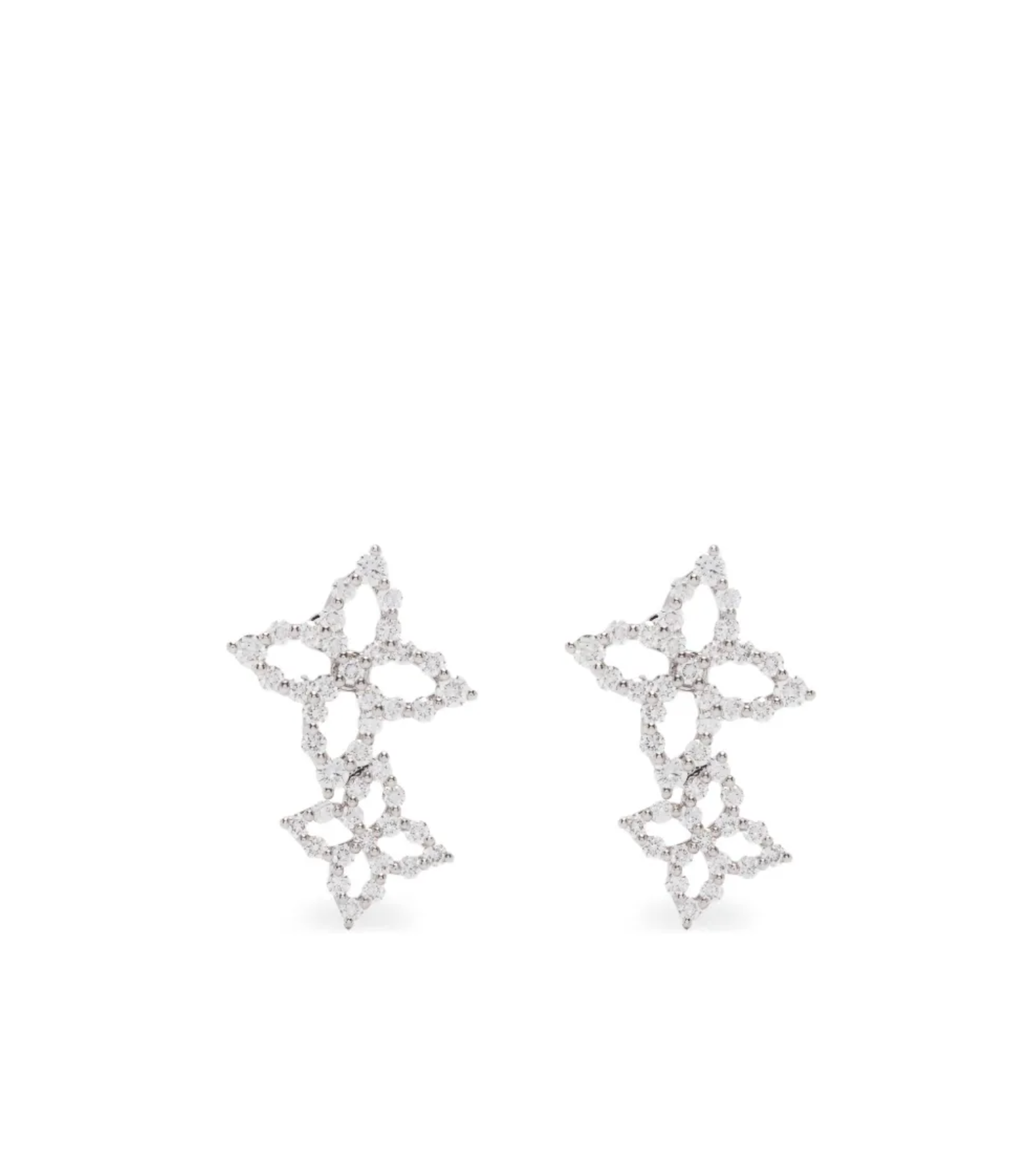 Roberto Coin Diamond Pavé Earrings — White