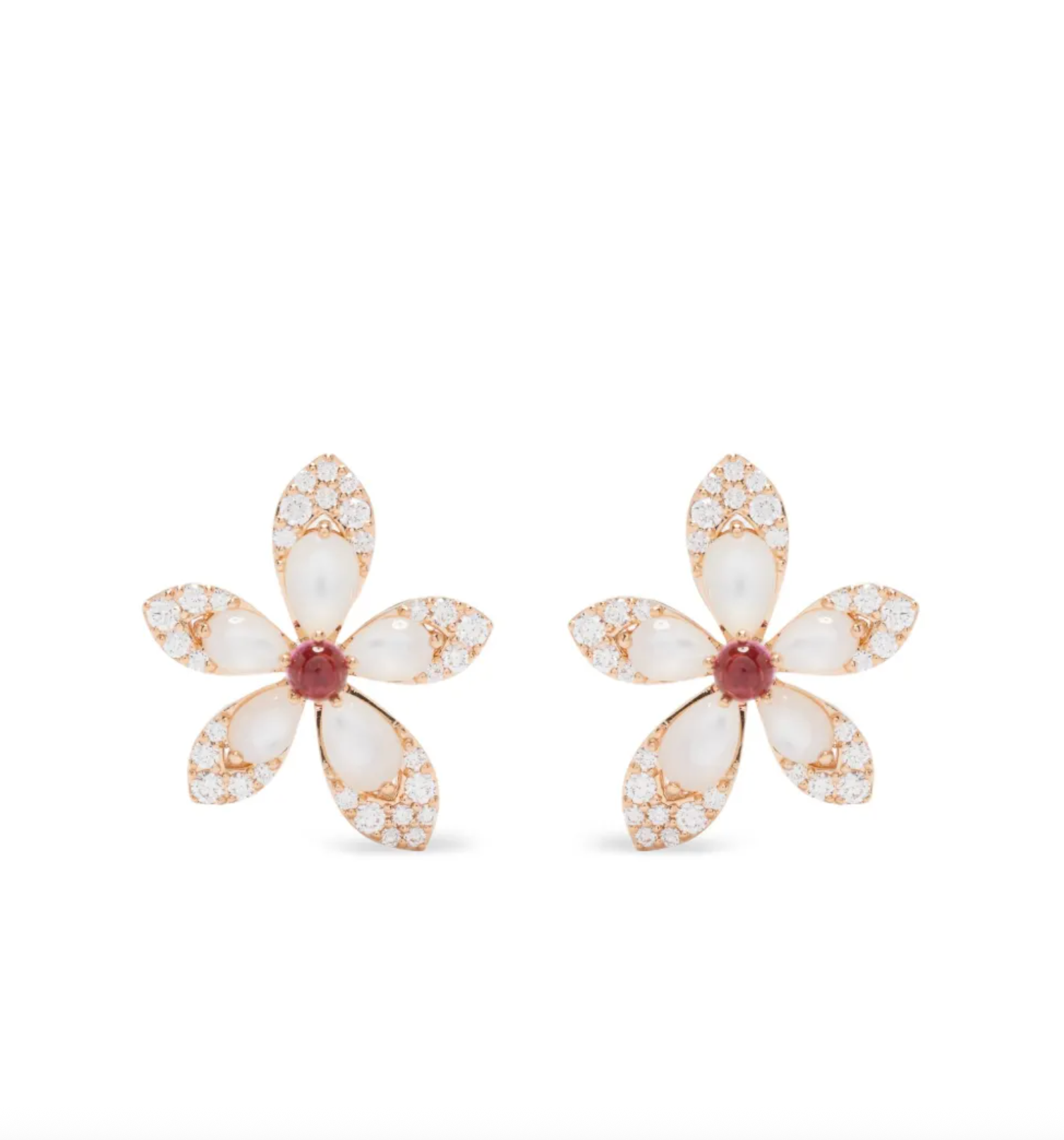 Roberto Coin Tiare Earrings — Rose Gold