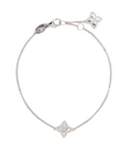 Roberto Coin Diamond Flower Charm Bracelet — White