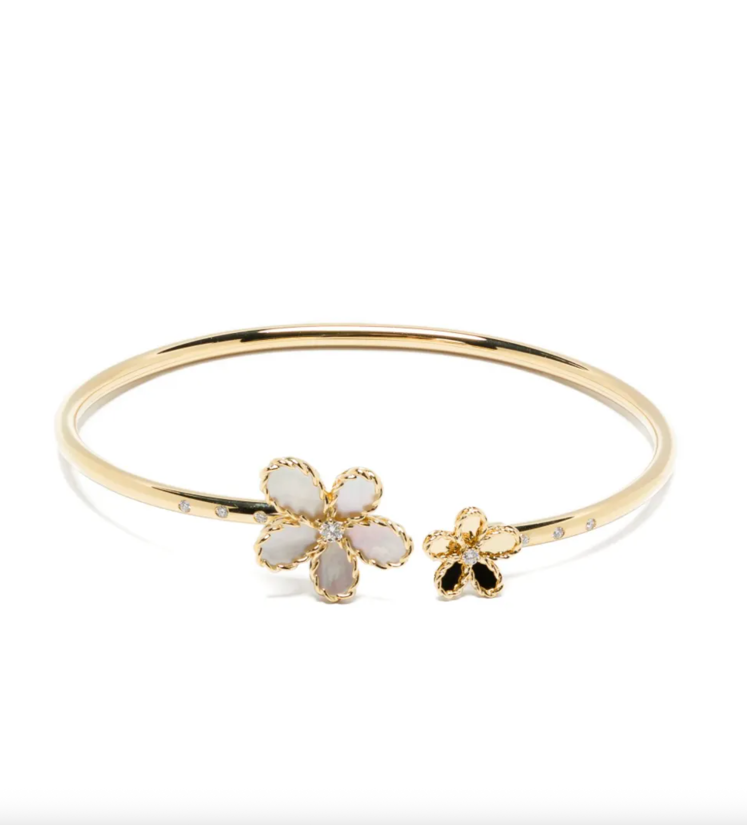 Roberto Coin Diamond Flower Bracelet — Gold