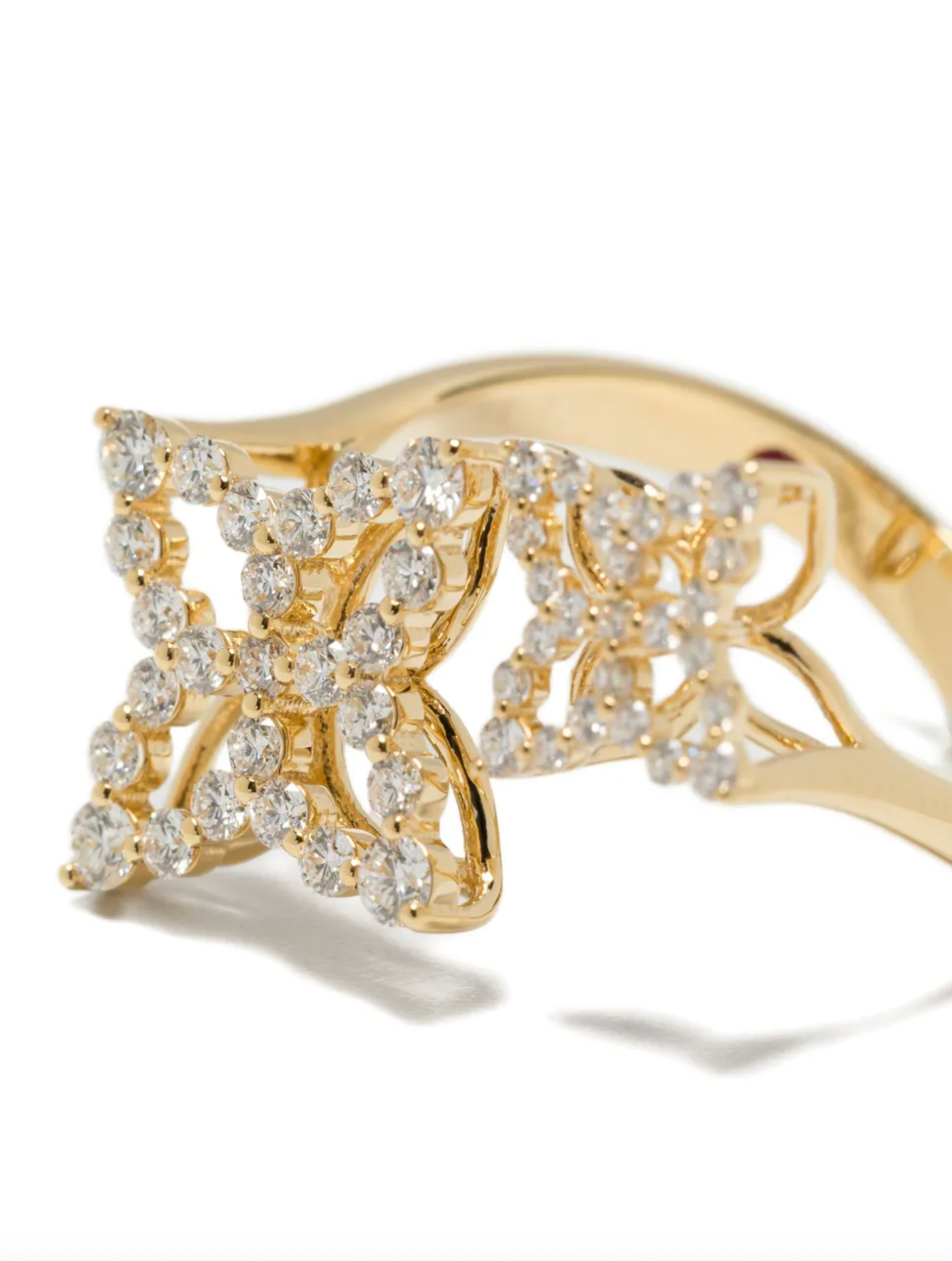 Roberto Coin Diamond Butterfly Ring — Yellow Gold