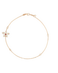 Roberto Coin Diamond Mother-of-Pearl Flower Bracelet — Rose Gold