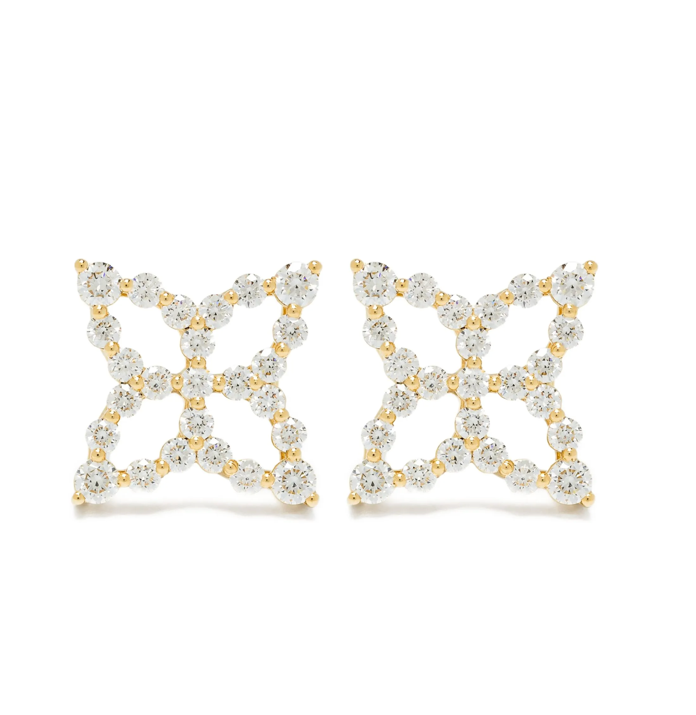 Roberto Coin Diamond Pavé Butterfly Earrings — Gold