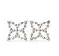 Roberto Coin Diamond Flower Earrings — White Gold