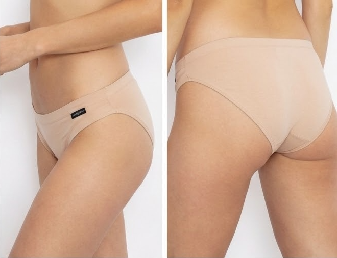 Don Algodon Pack de 6 Braguitas Beige Tiro Medio de Algodón para Mujer