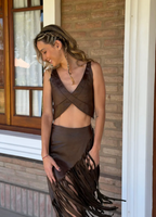 POLLERA LARGA FLECOS