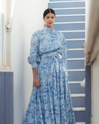 Falda Palmeras Azul