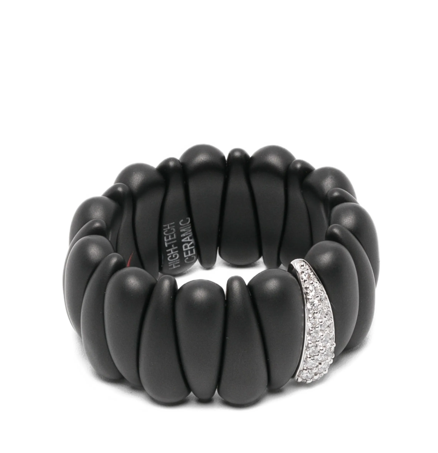 Roberto Demeglio Ceramic and Diamond Ring — Black