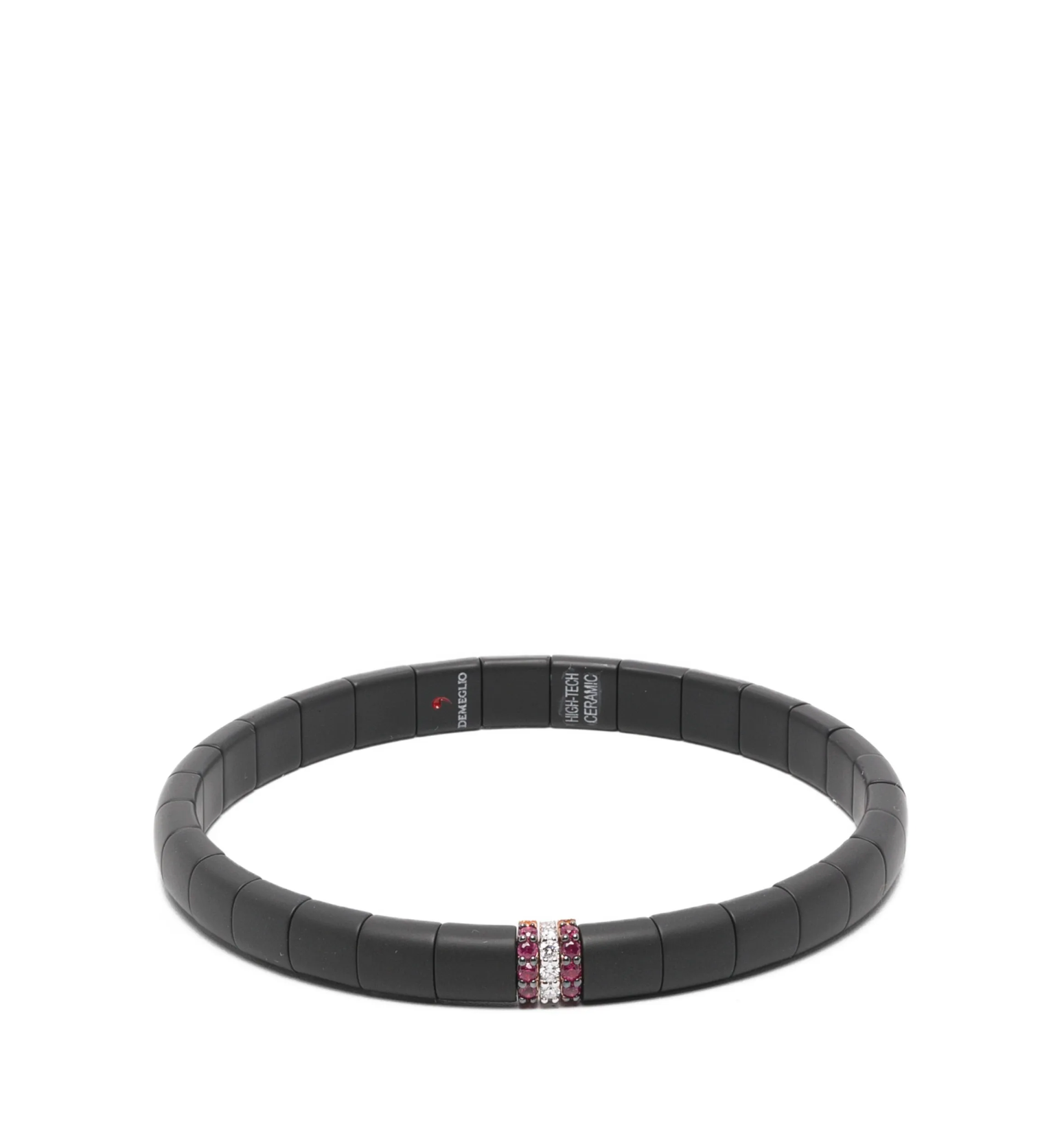 Roberto Demeglio 18kt Gold Pavé Diamond and Ruby Bracelet — Black