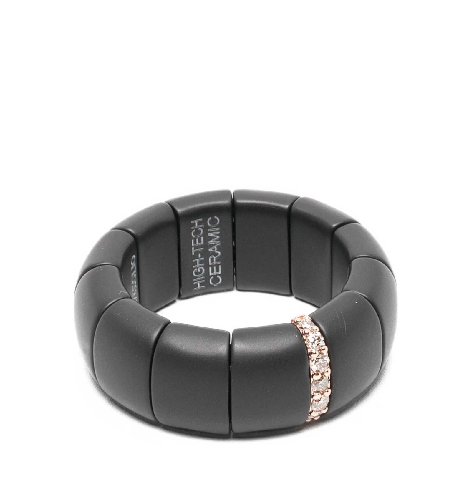 Roberto Demeglio High-Tech Ceramic Pavé Diamond Ring — Black