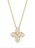 Roberto Coin Diamond Clover Necklace — Gold