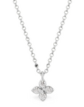 Roberto Coin Diamond Four-Leaf Pendant Necklace — White