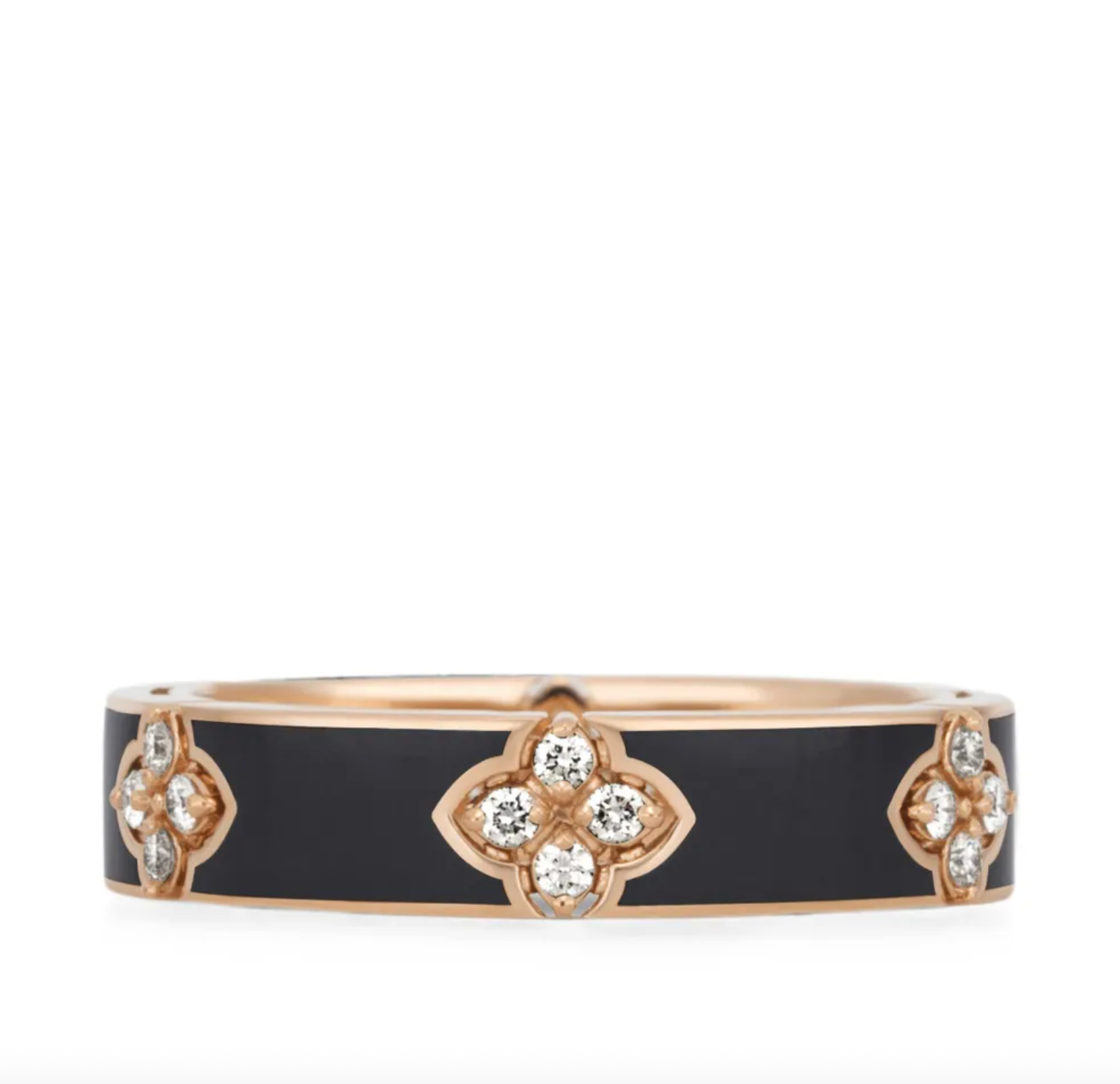 Roberto Coin Diamond Four-Leaf Clover Ring — Gold