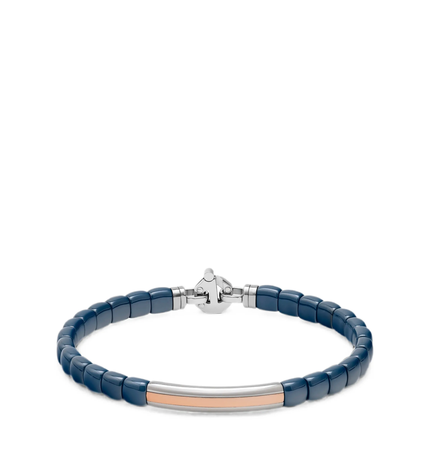 Barakà Ceramic and Rose Gold Bracelet — Navy