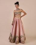 Rose Pink Corset Skirt Set By KYNAH, Luxury Indian Fashion & Bridal Wear