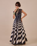 Chevron Anarkali Set By KYNAH, Luxury Indian Fashion & Bridal Wear