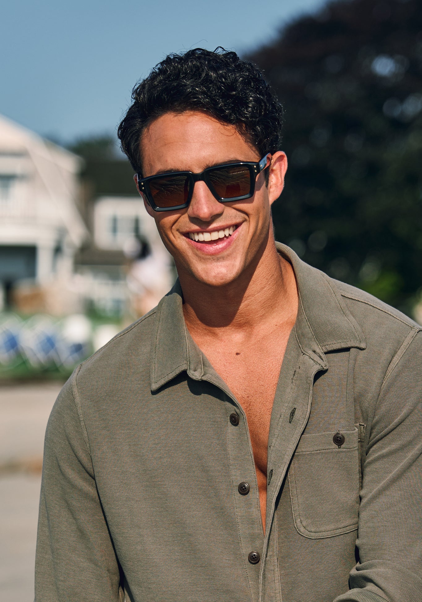 KREWE CARTER | Black + Black Tea Polarized
