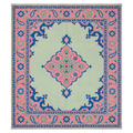 Celadon Rose Paisley Garden Hand Tufted Wool Rug