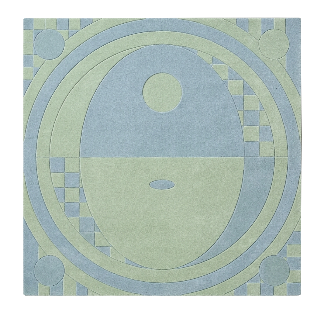 Celestial Geometry Square Hand Tufted Rug