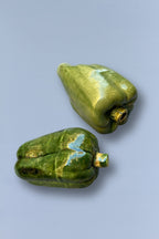 Pimiento réplica de cerámica esmaltada