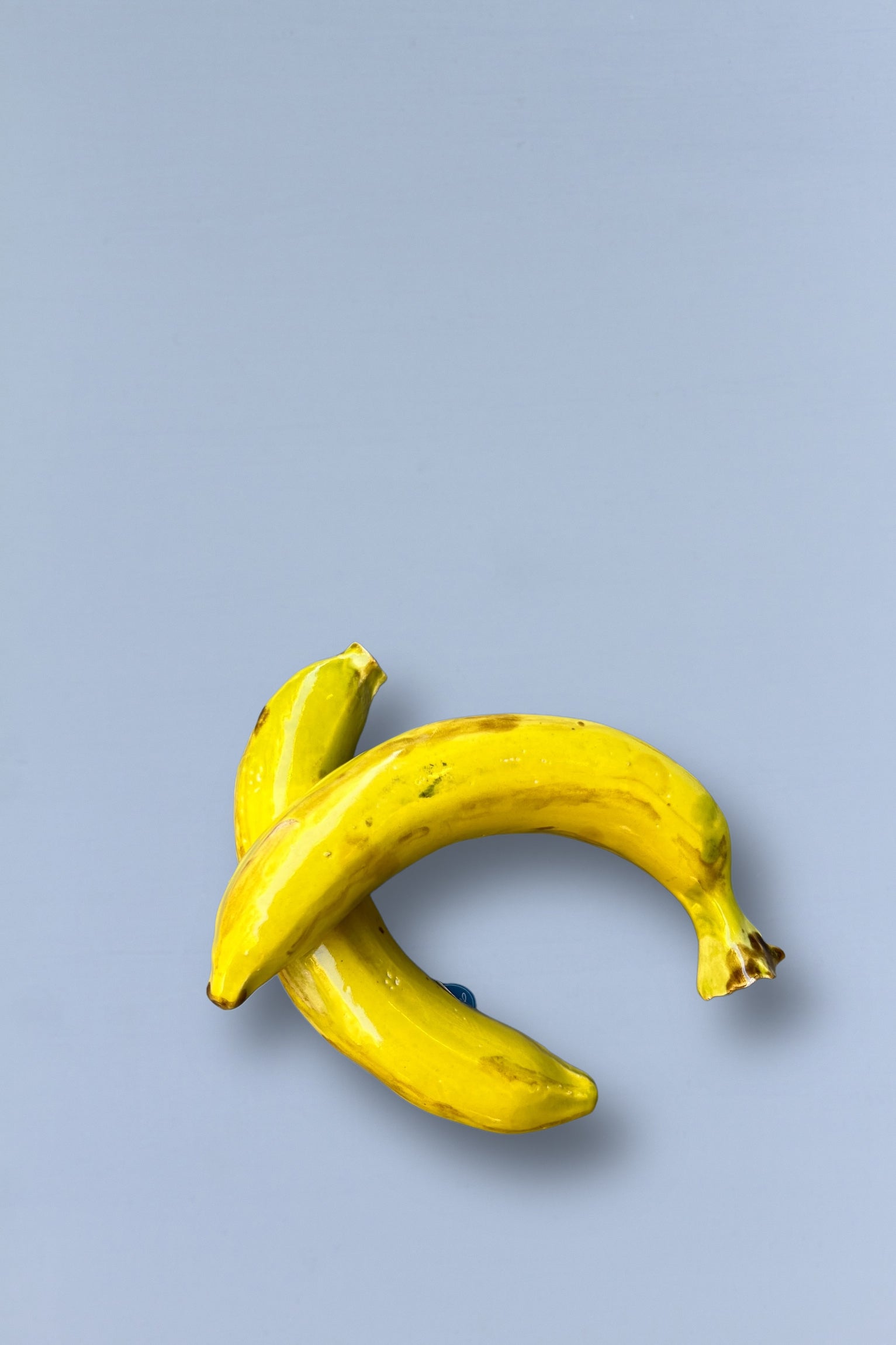 Plátano réplica de cerámica esmaltada