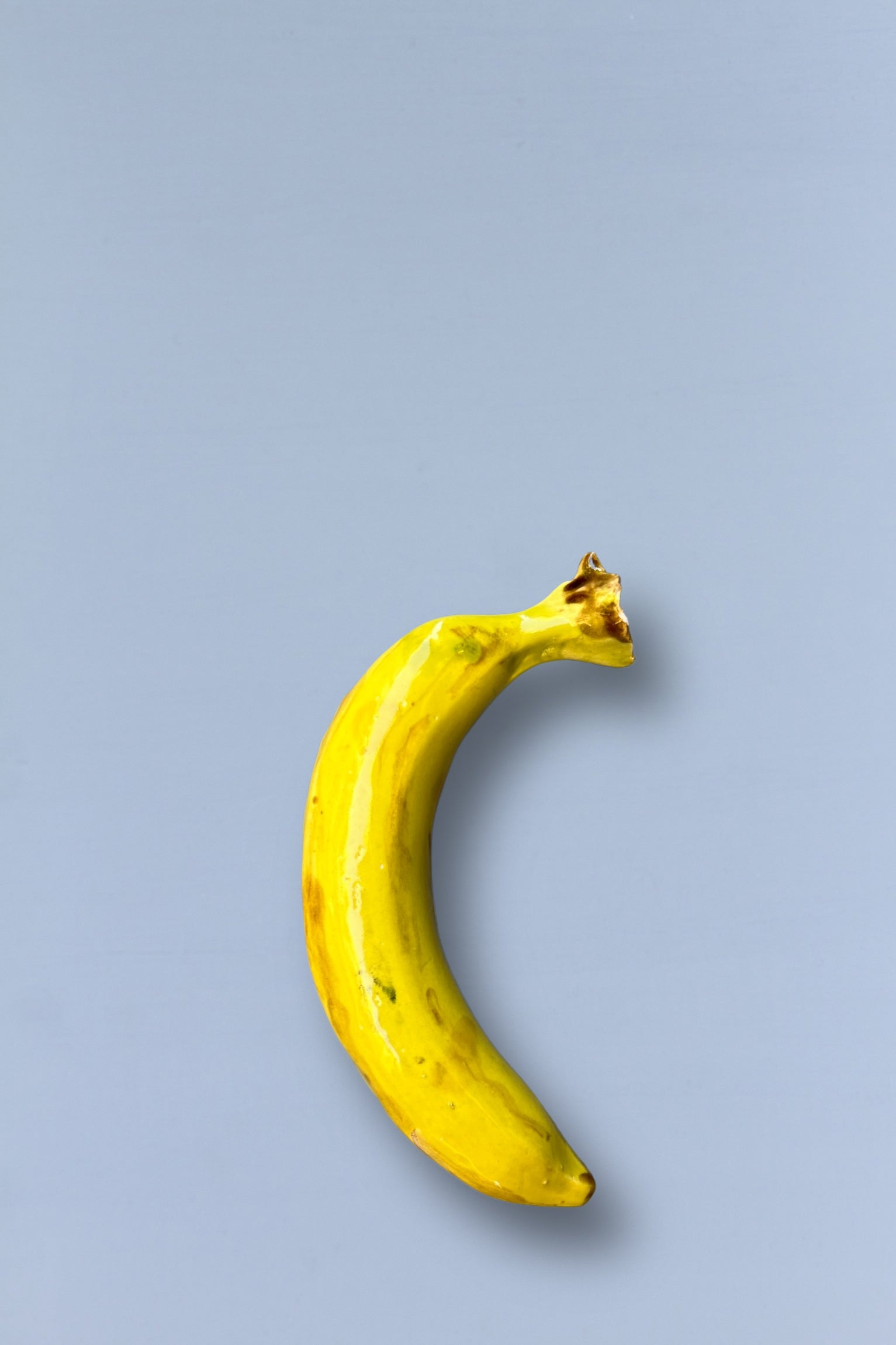 Plátano réplica de cerámica esmaltada