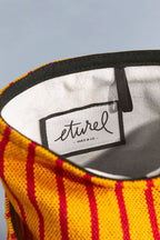Cesto loneta estribera rojo y amarillo