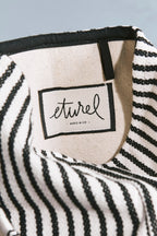 Cesto loneta blanco y negro