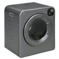 3.2 cu.ft Stainless Steel Laundry Dryer, 1300W Portable Front Load Electric Dryer, Gray