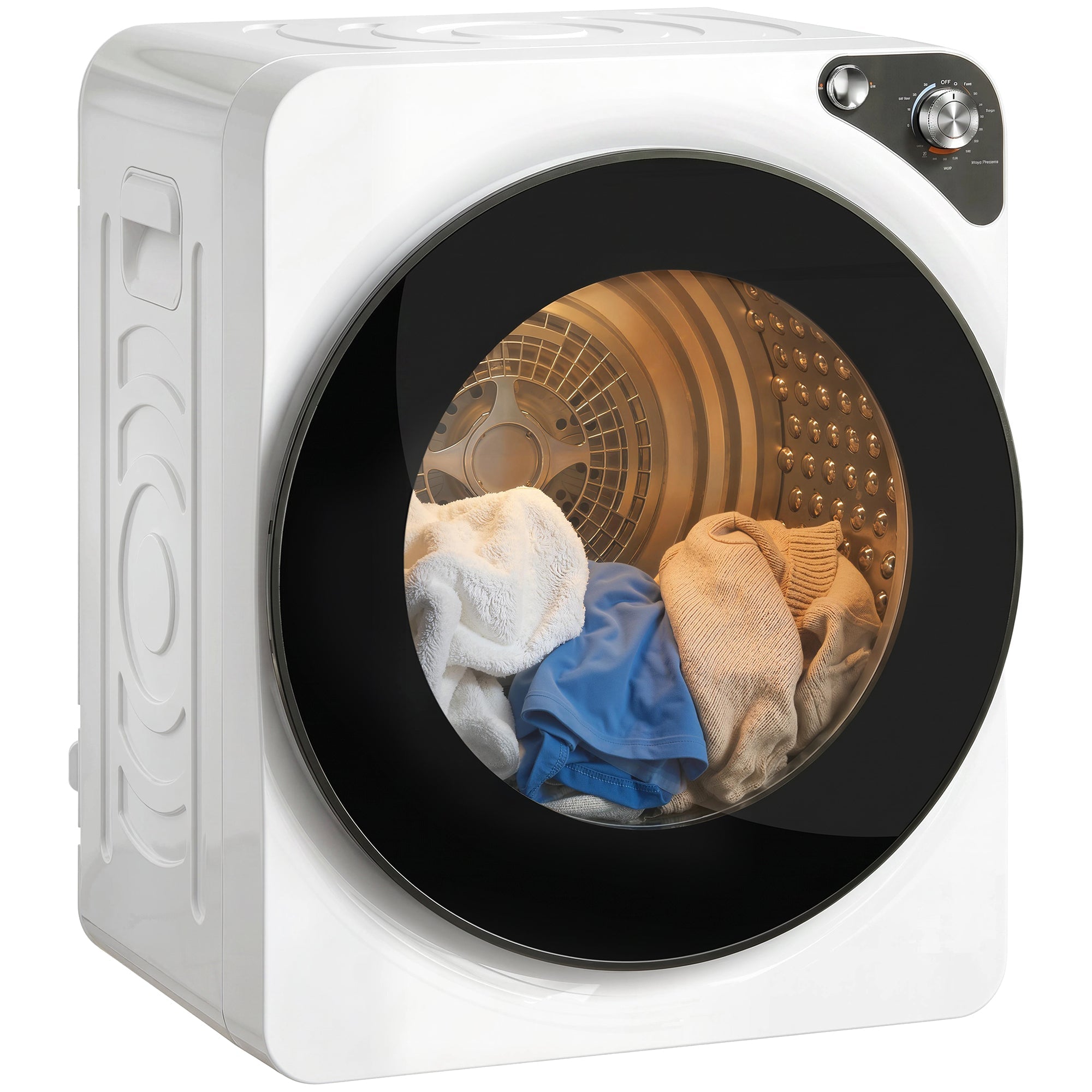5kg Vented Tumble Dryer, 1000W, 5 Modes, Stainless Steel Drum, White