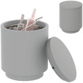 2.6 Gal Outdoor Cooler Bar Table with Storage & Ice Bucket, Light Gray