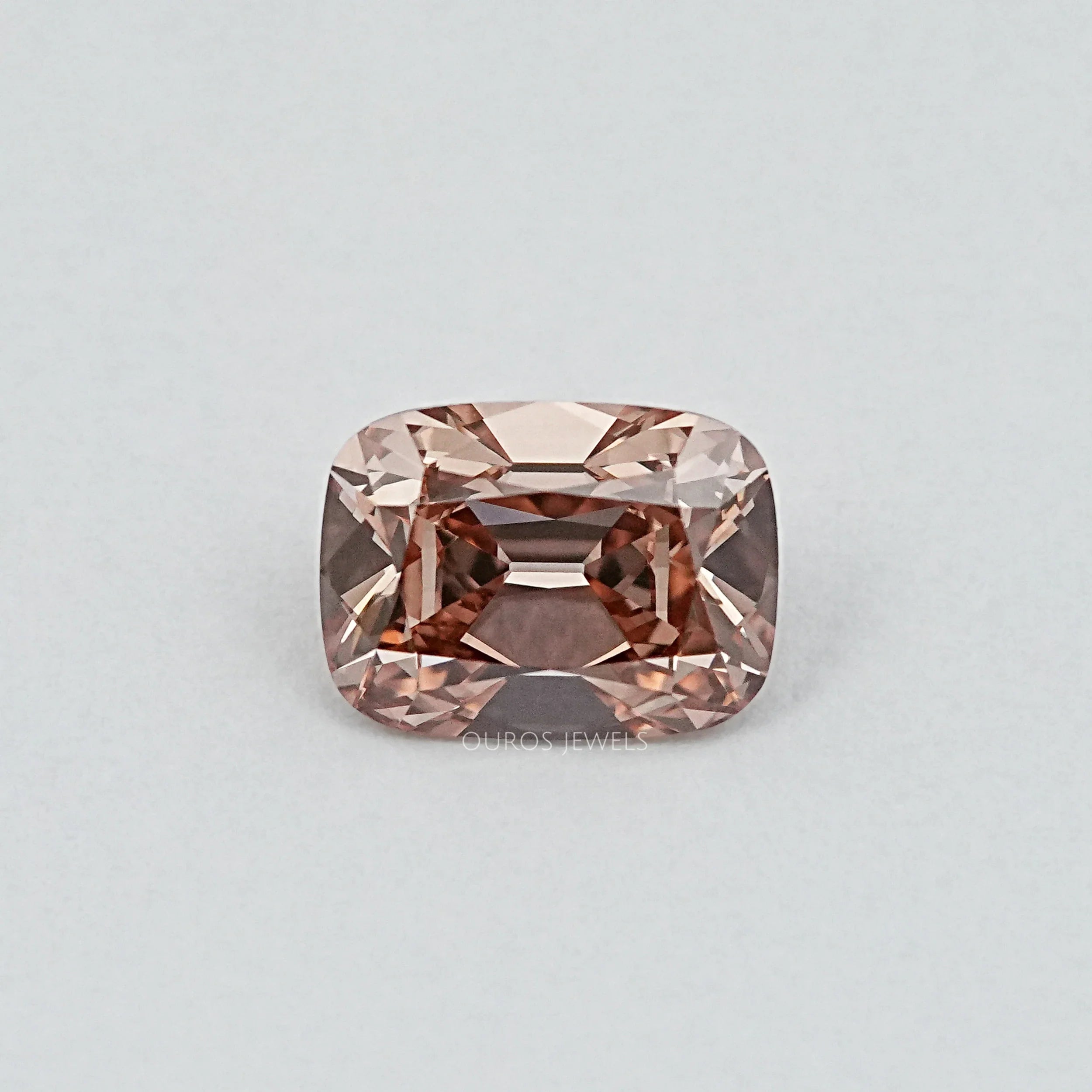 Champagne Old Mine Cushion Cut Lab Diamond