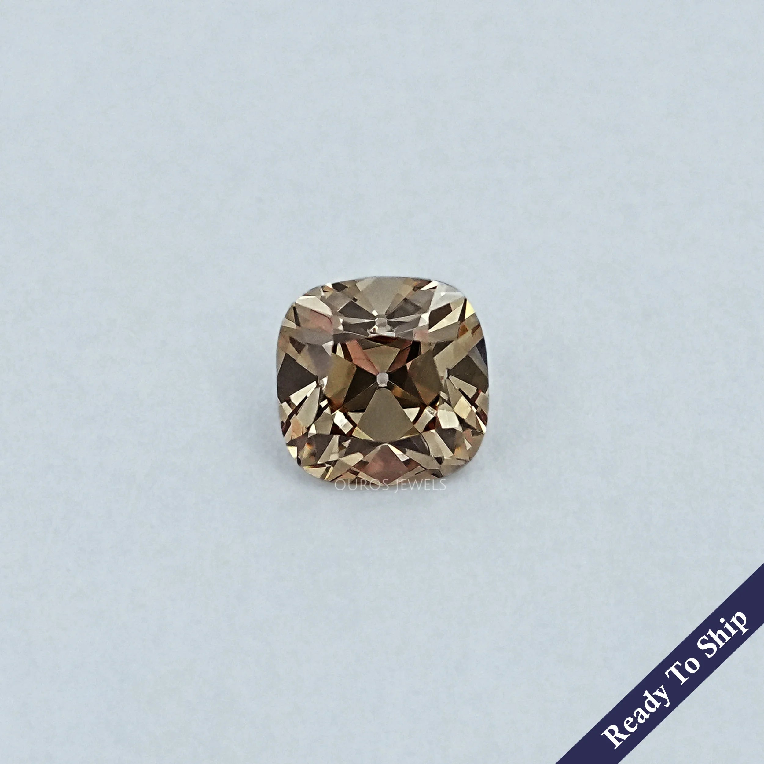 Champagne Square Old Mine Cushion Cut Diamond