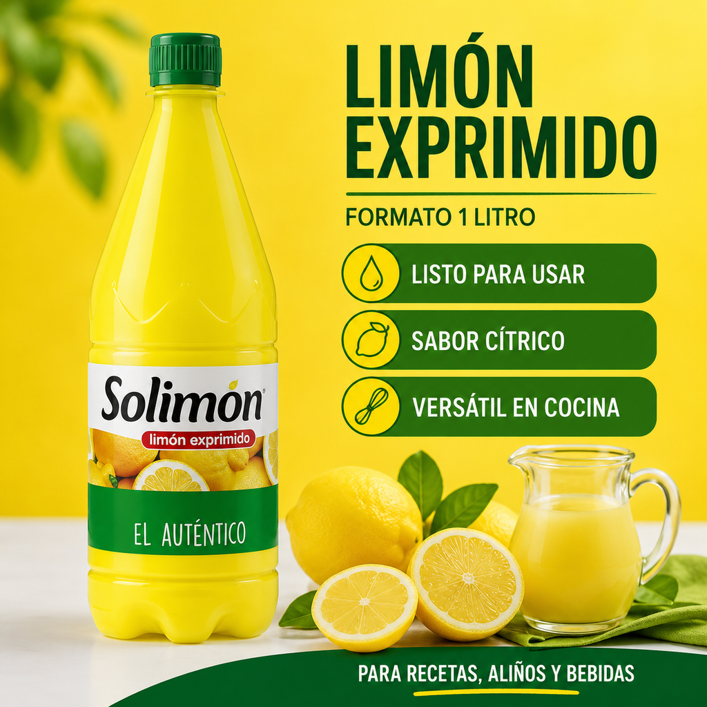 Zumo de Limón Exprimido 100% Natural - Solimon
