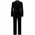 Black Velvet Double-Breasted Suit