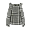 Checked Wool Mini Skirt