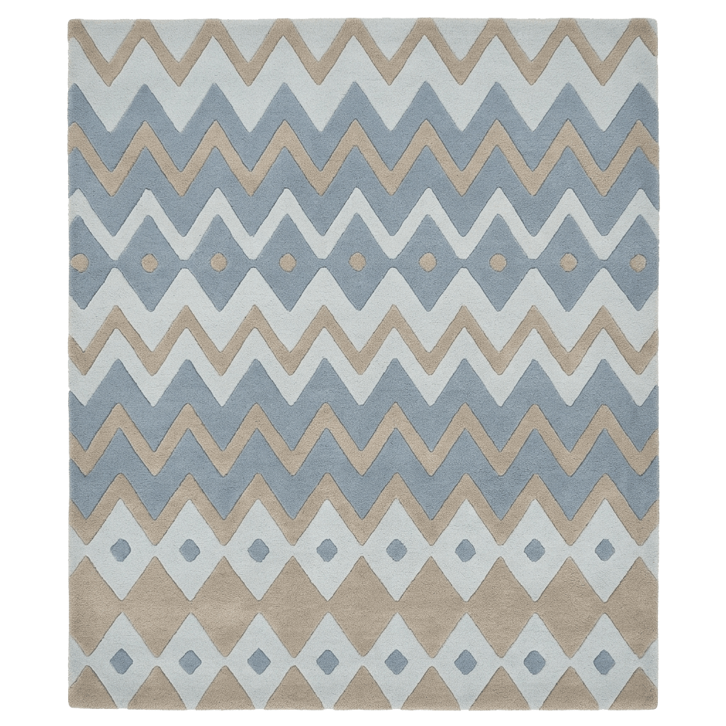 Chevron Pattern Fusion Hand Tufted Rug