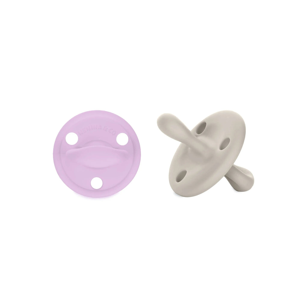 Chupete DIAMOND By Nenina & Co Lila y Beige | Silicona Orgánica para Bebé +12 Meses