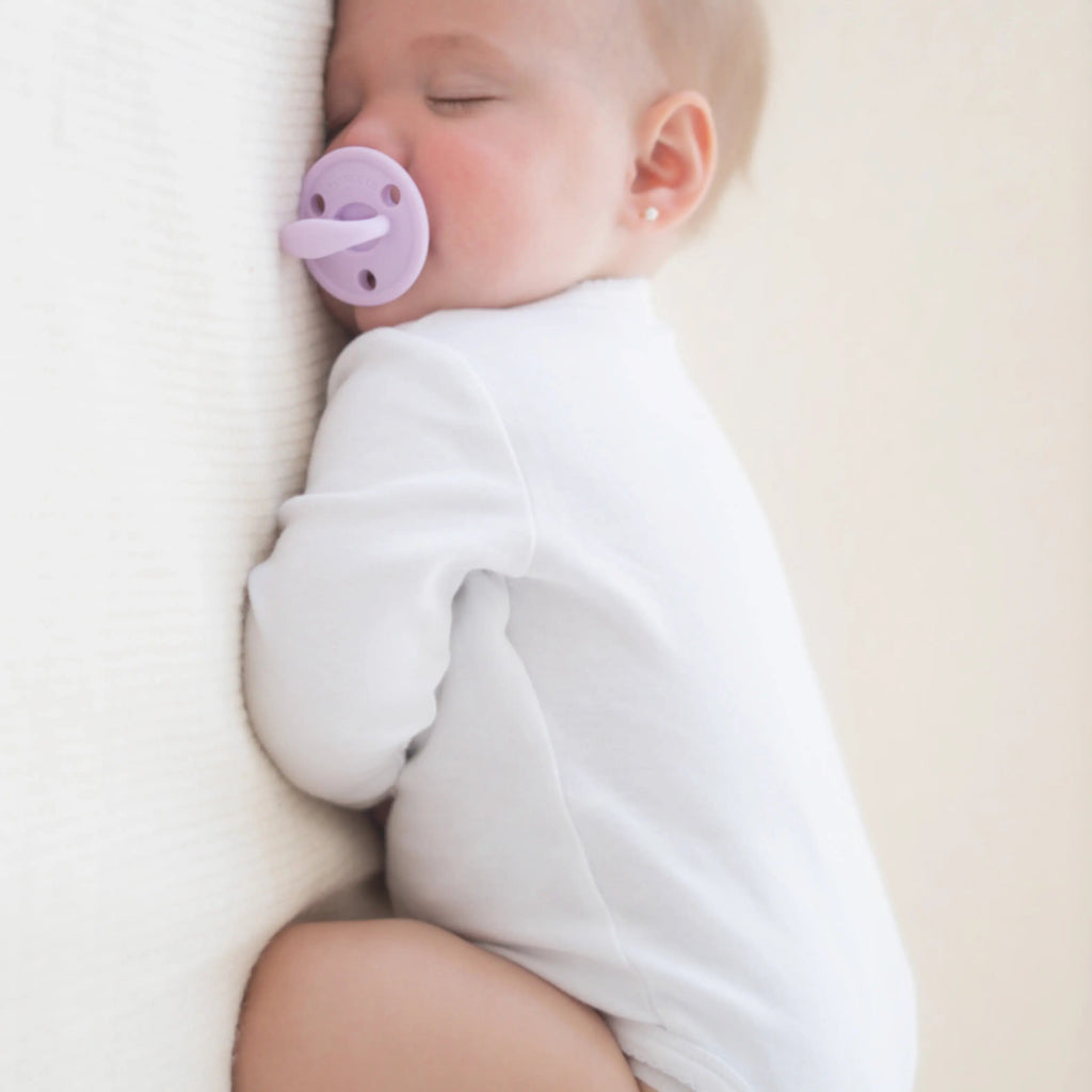 Chupete DIAMOND By Nenina & Co Lila y Beige | Silicona Orgánica para Bebé +12 Meses