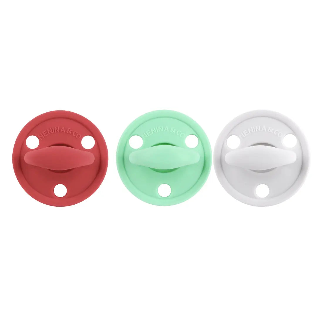 Chupete DIAMOND FS By Nenina & Co New Rojo, Mint y Gris