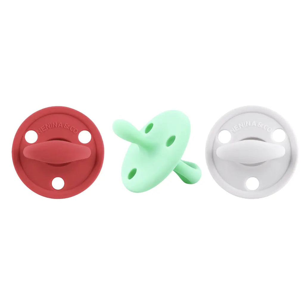 Chupete DIAMOND FS By Nenina & Co New Rojo, Mint y Gris