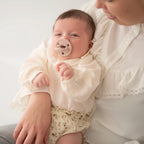 Chupete DIAMOND By Nenina & Co Rosa Pálido y Gris | Silicona Orgánica para Bebé +12 Meses