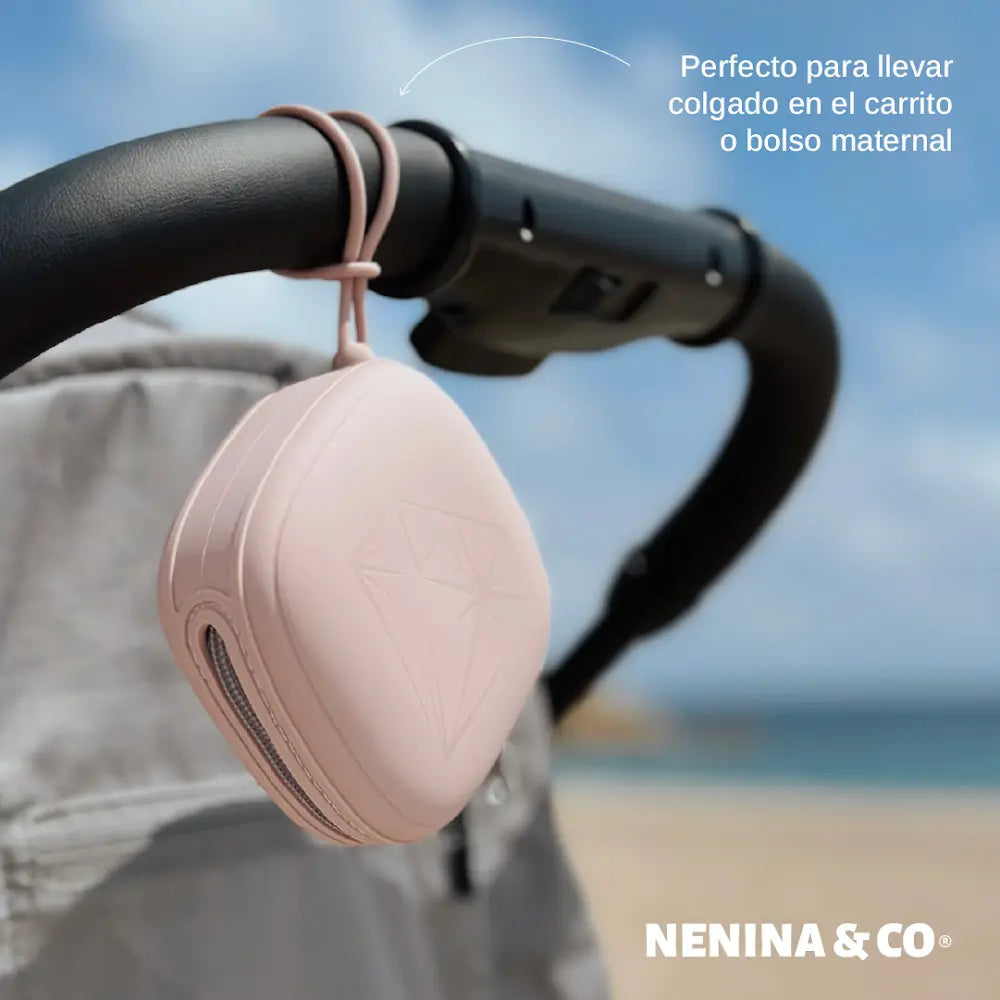 Chupete DIAMOND + Guardachupete DIAMOND Dusty pink Nenina & Co