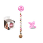 Kit Chupete Clásico Rosa chicle de Silicona + Chupetero con Nombre | Nenina & Co.