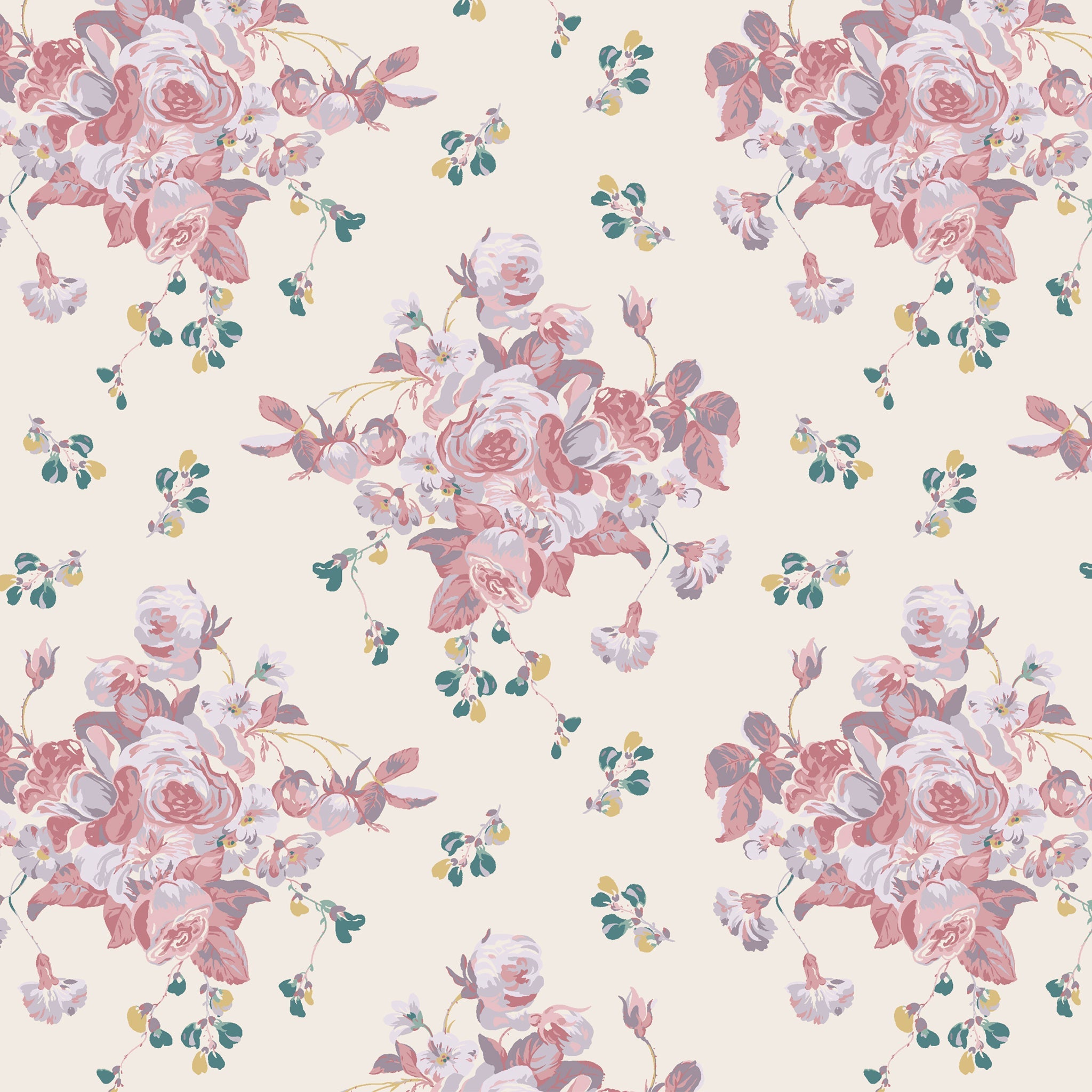 Circe Chintz Fabric Pink By Sister Parish Design