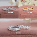 Round Cut Diamond Hoop Earrings