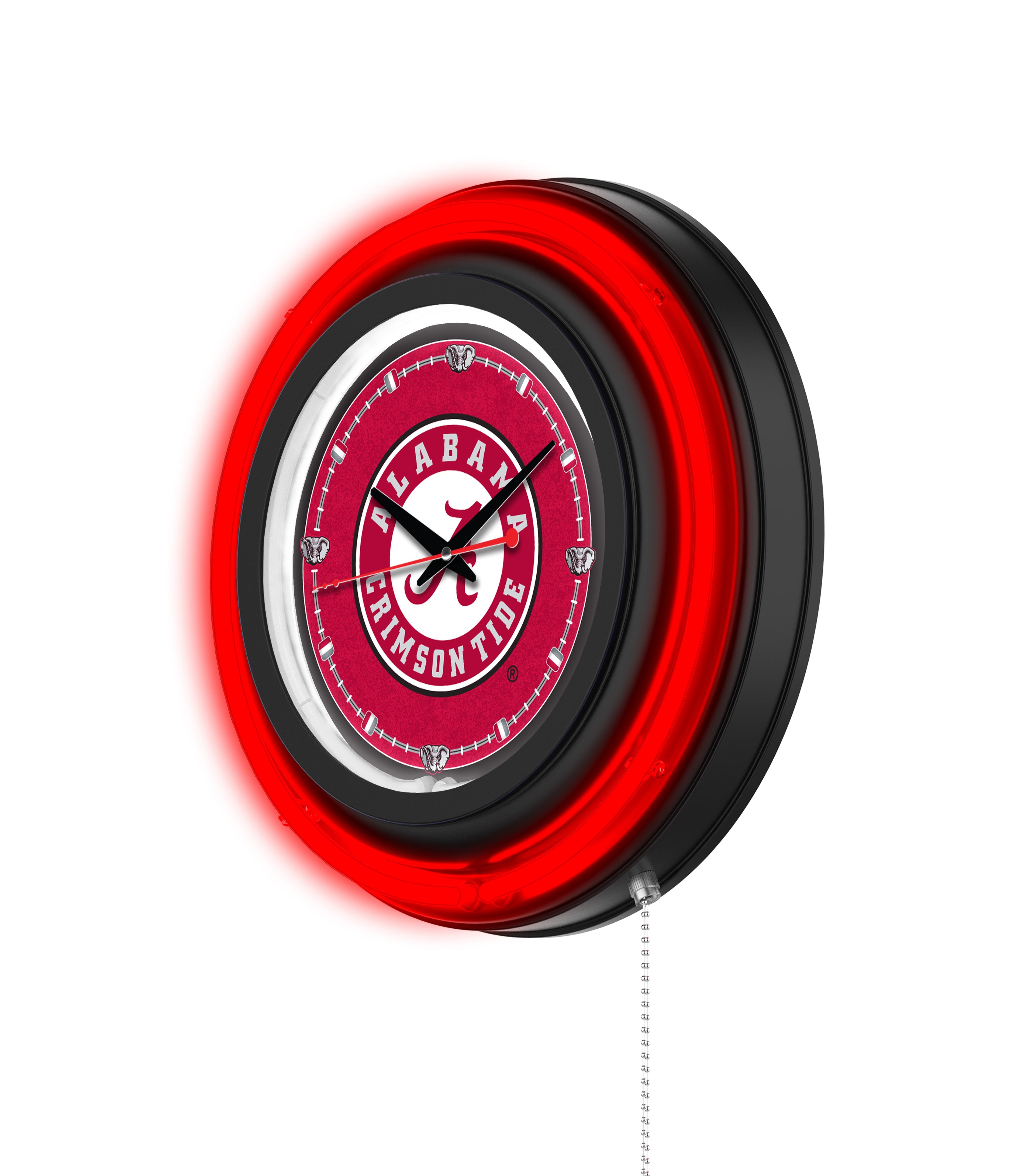 NCAA Licensed Black Case 15" Neon Clock