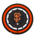 MLB Licensed Black Case 19" Neon Clock