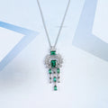 Cluster Diamond And Gemstone Pendant